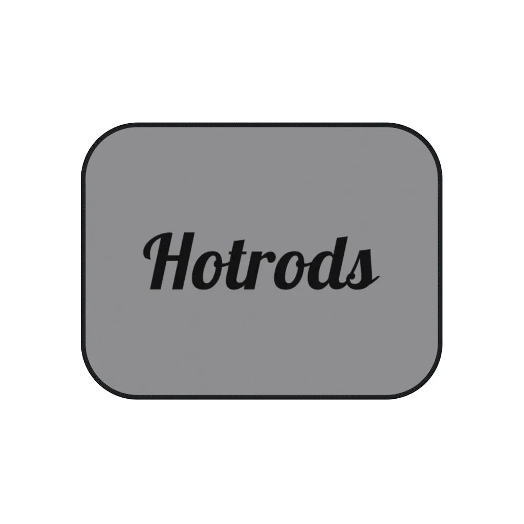 Hotrods Car Mats (Set of 4) - Grey w/Black print