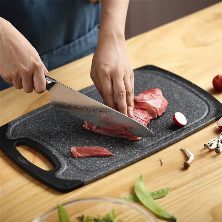 Imitation Marble Three-piece PP Hangable Plastic Vegetable Cutting Set Cutting Board Cutting Board