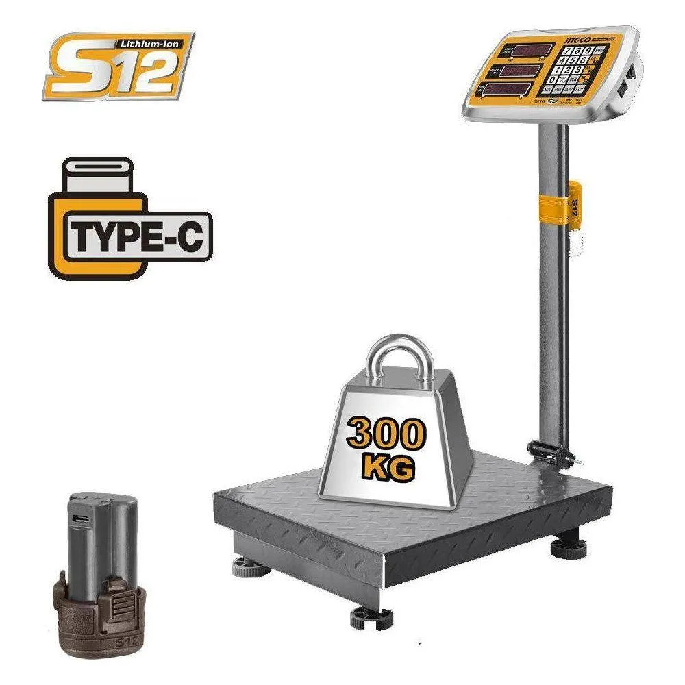 Ingco CES1303 Li-Ion Scale 300kg 12V