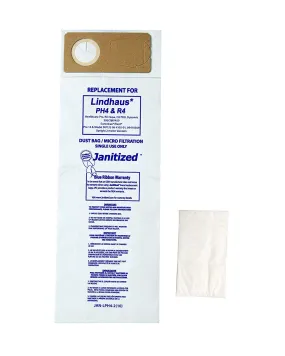 Janitized JAN-LPH4-2(10) Paper Commercial Vacuum Bag For Euroclean Pro, Lindhaus Healthcare Pro, RX HEPA,CH Pro, Dynamic