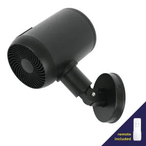 Jet 25W DC Matte Black Wall Fan with Remote Control