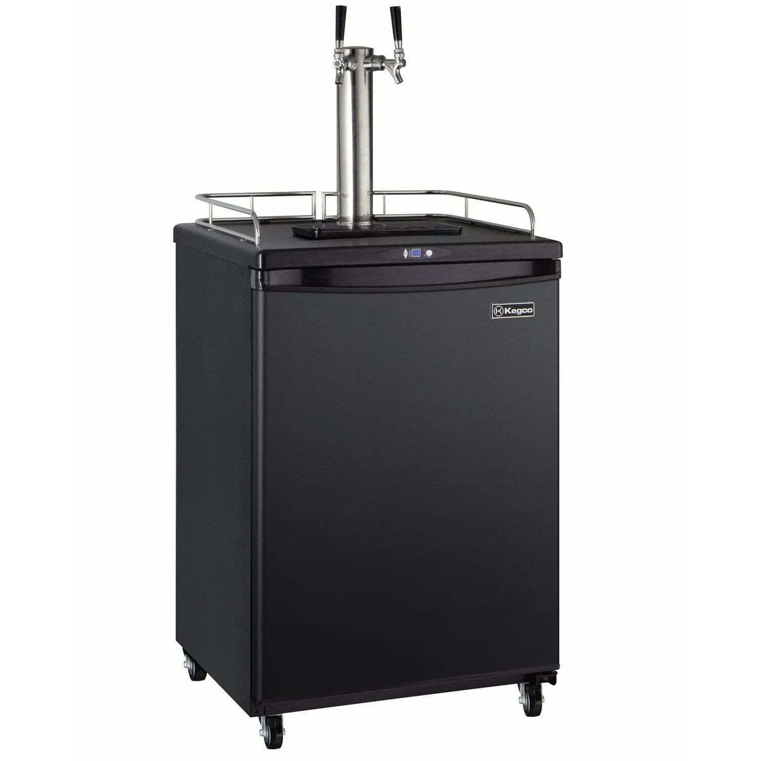 Kegco 24" Wide Cold Brew Coffee Dual Tap Black Kegerator ICZ163B-2