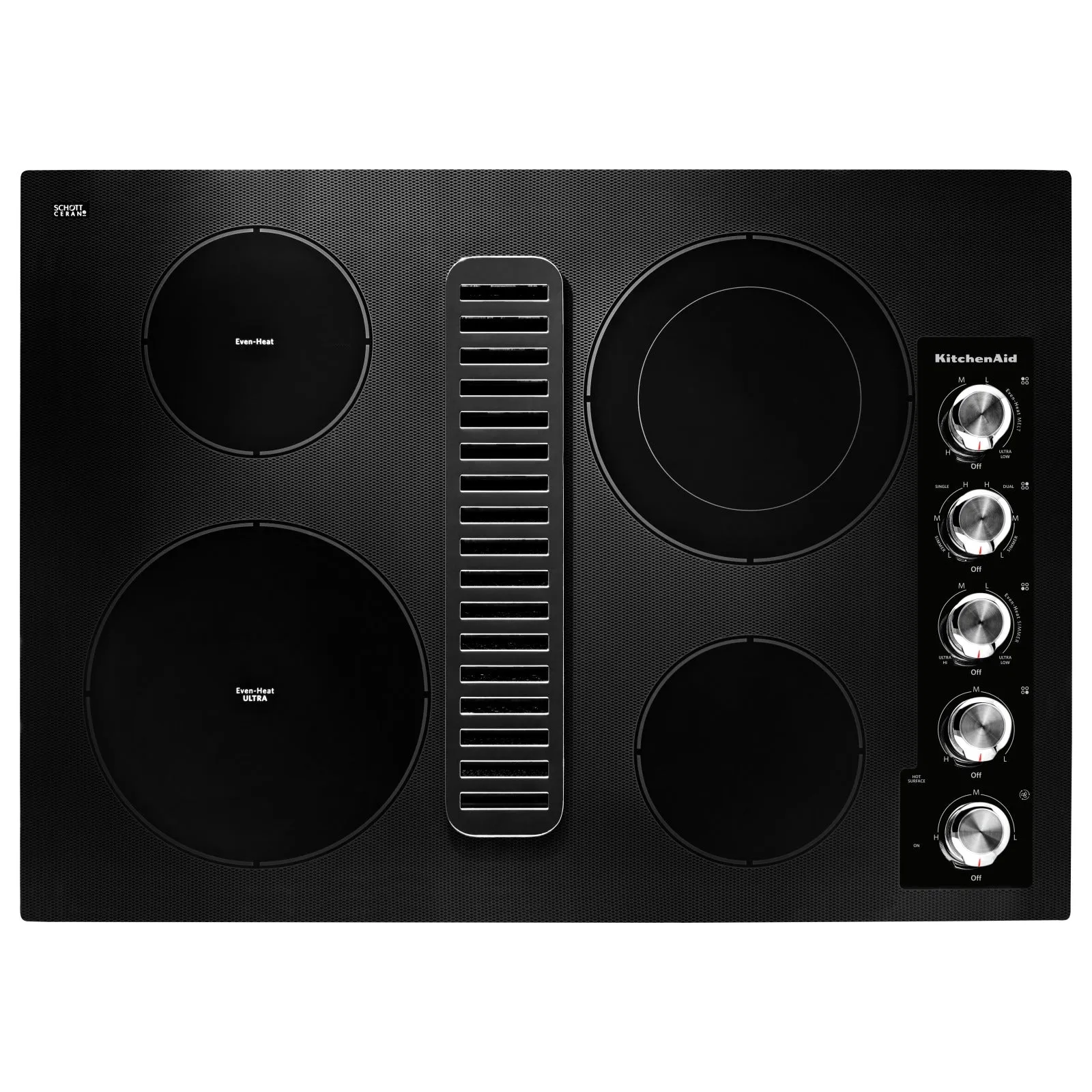 KitchenAid 30 Inch Electric Downdraft Cooktop with 4 Elements