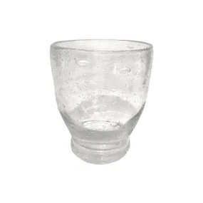 Large Clear Bubbled Glass Tumbler