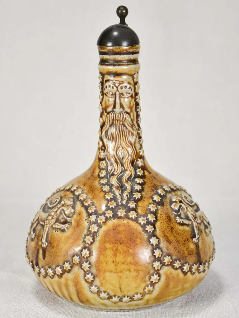 Late 19th century Marjorelle liqueur carafe - stoneware 9½"