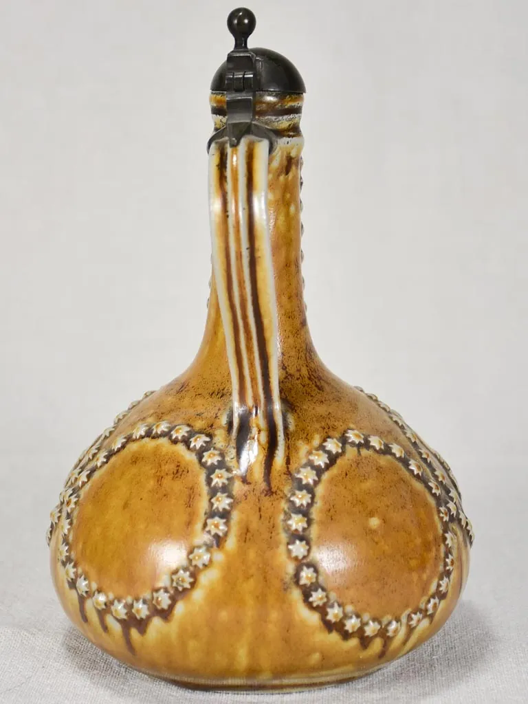 Late 19th century Marjorelle liqueur carafe - stoneware 9½"