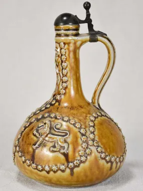 Late 19th century Marjorelle liqueur carafe - stoneware 9½"