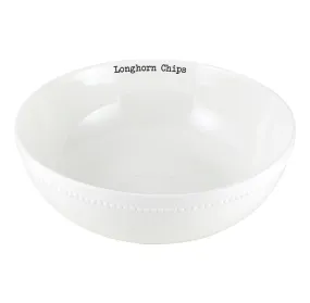 Longhorn Ceramic Chip Bowl