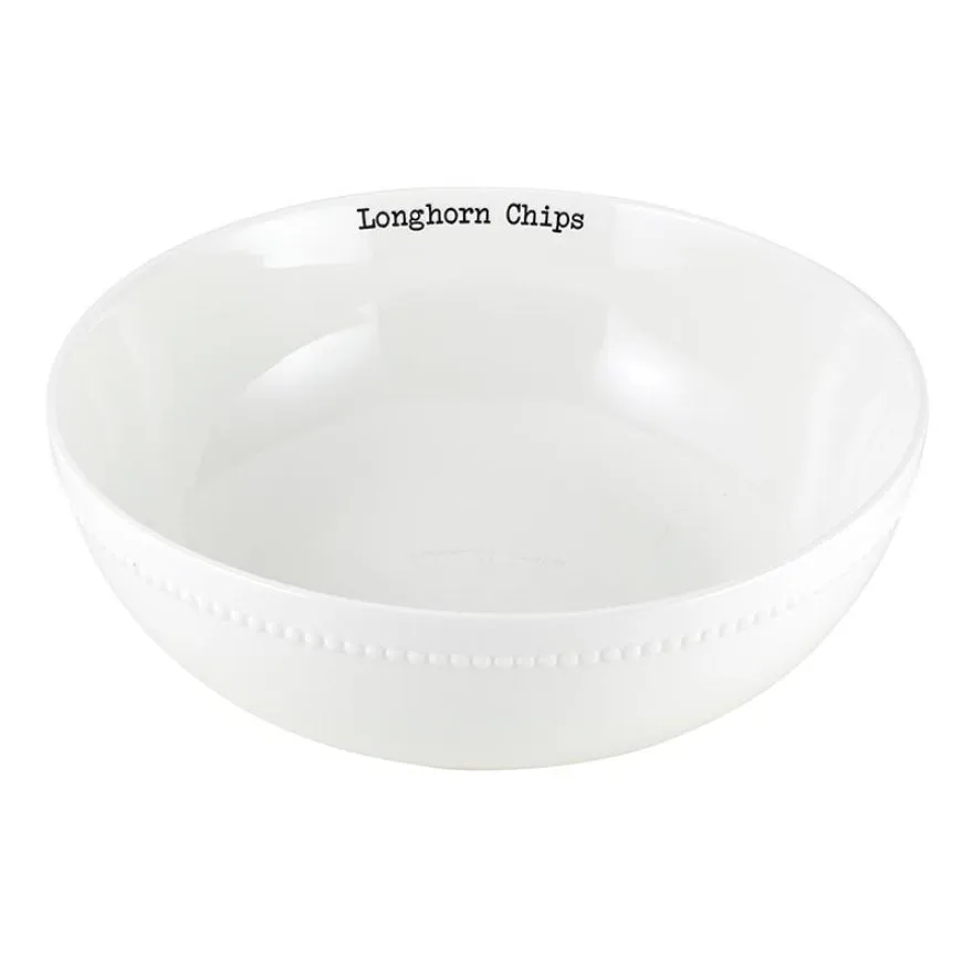 Longhorn Ceramic Chip Bowl