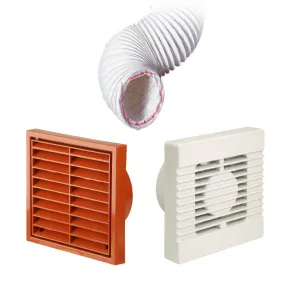 Manrose Standard Fan Terracotta Louvre 4 Inch Extractor Fan Ducting Kit