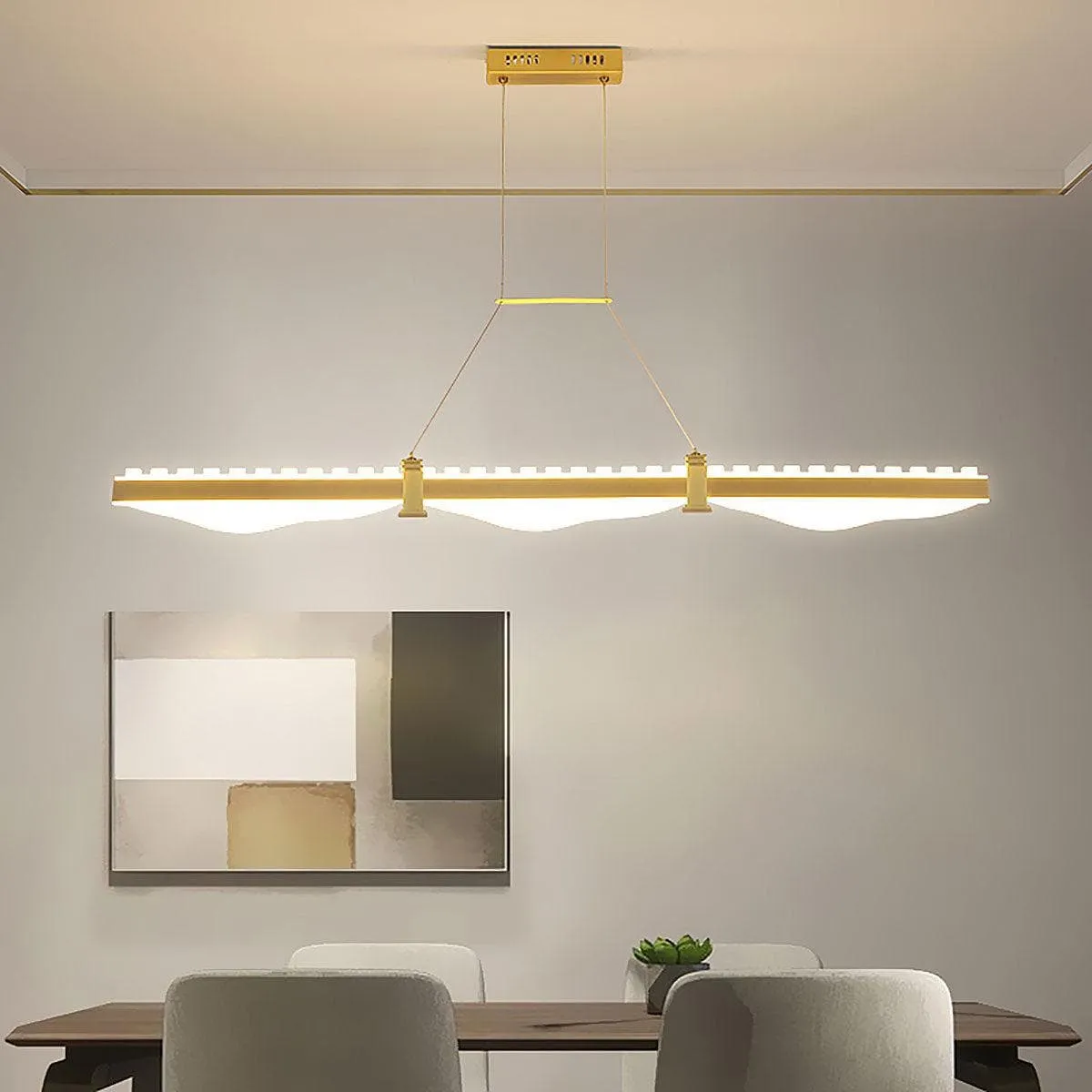 Metal Line Chandelier | Modern Chandelier for Dining Room