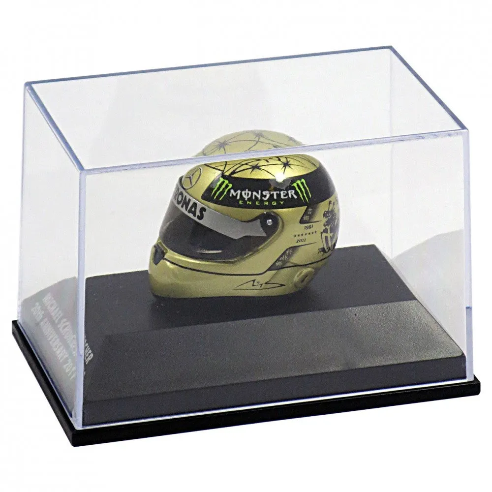 Michael Schumacher Mini Helmet, 20 year anniversary, 1:8 scale, Yellow, 2015