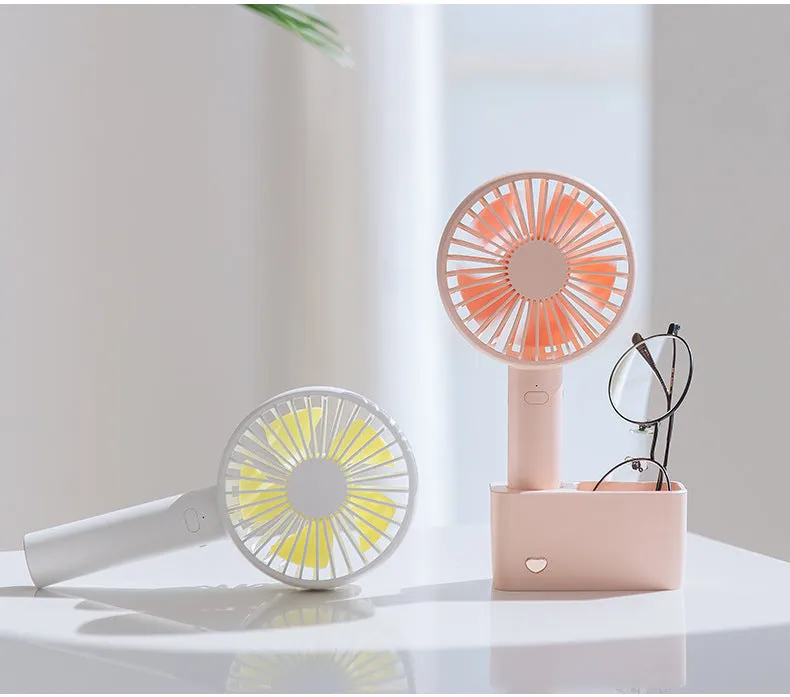 Mini fan hanging neck holding usb big wind desktop student pen barrel large wind air conditioning air conditioner fan