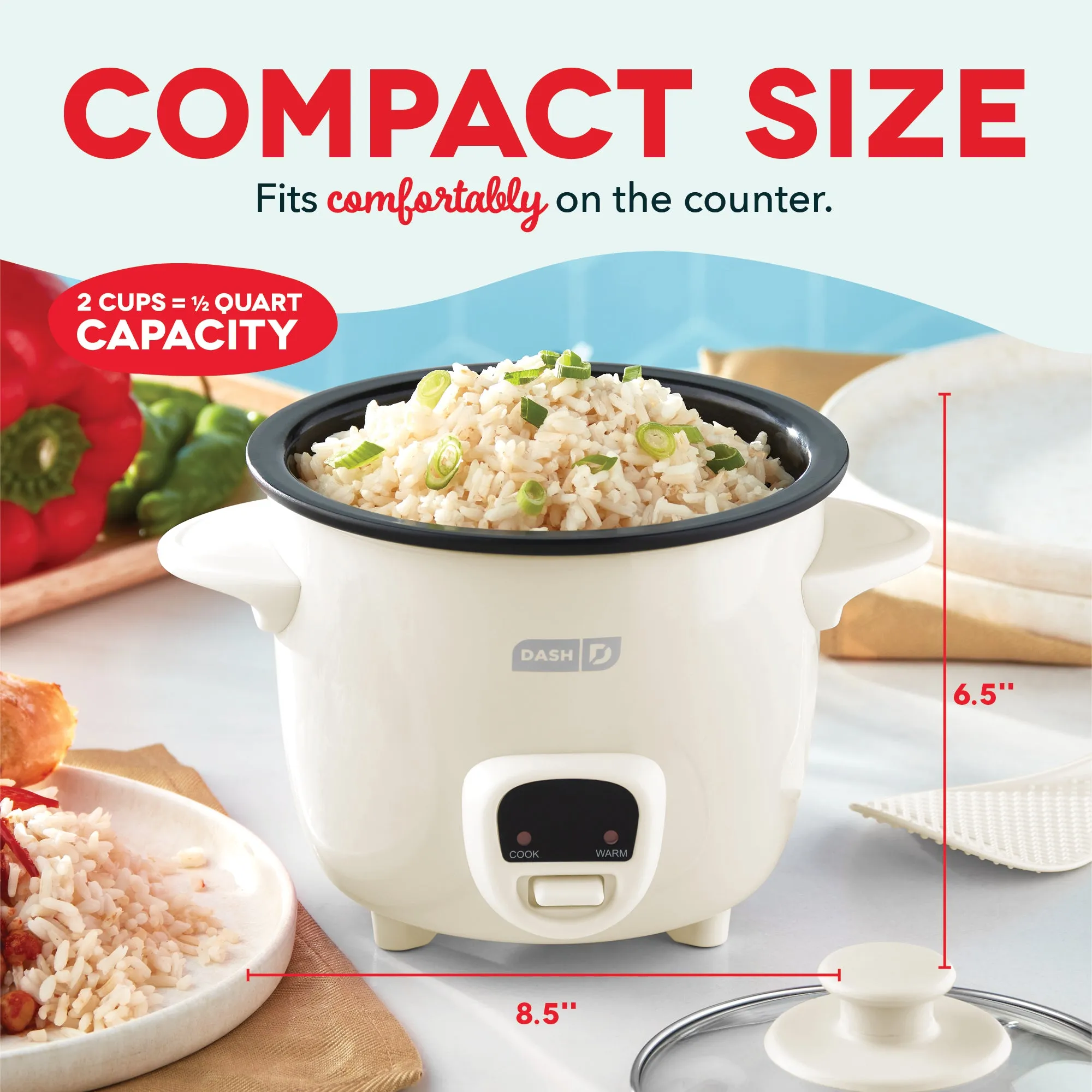 Mini Rice Cooker with Keep Warm