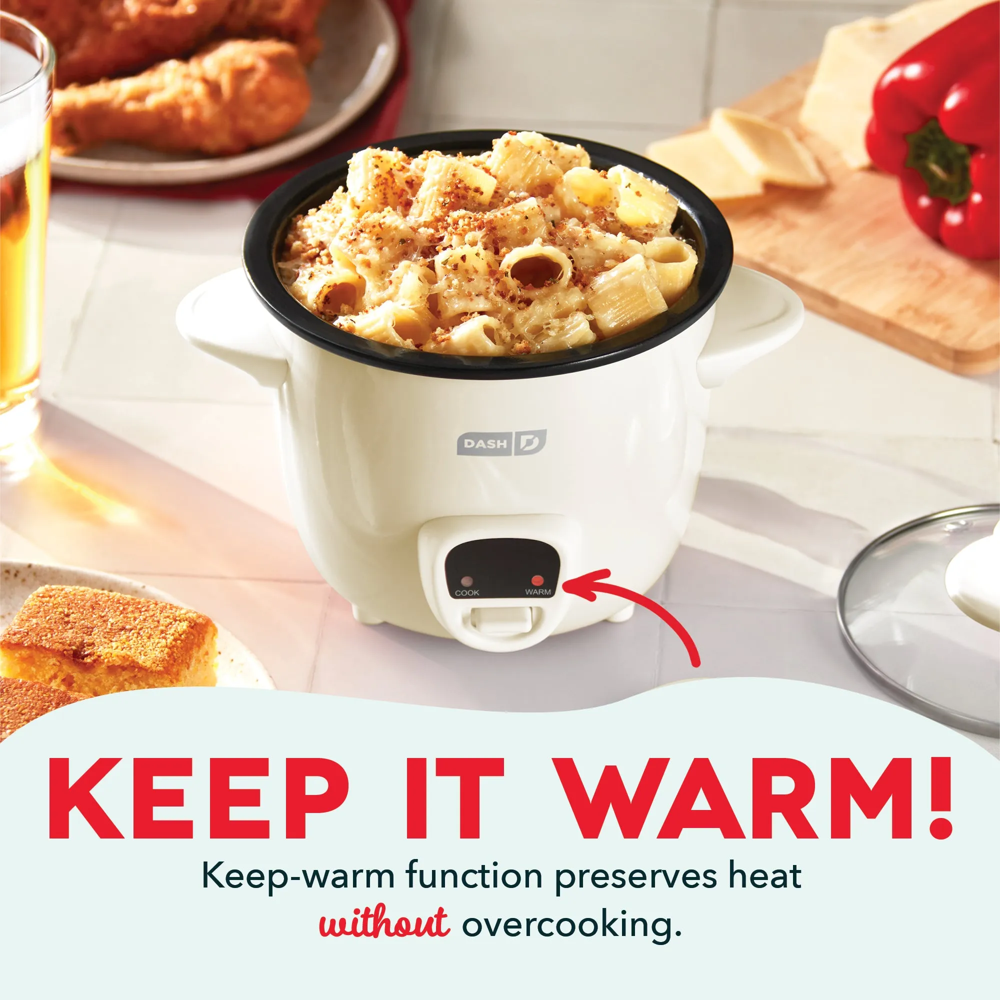 Mini Rice Cooker with Keep Warm