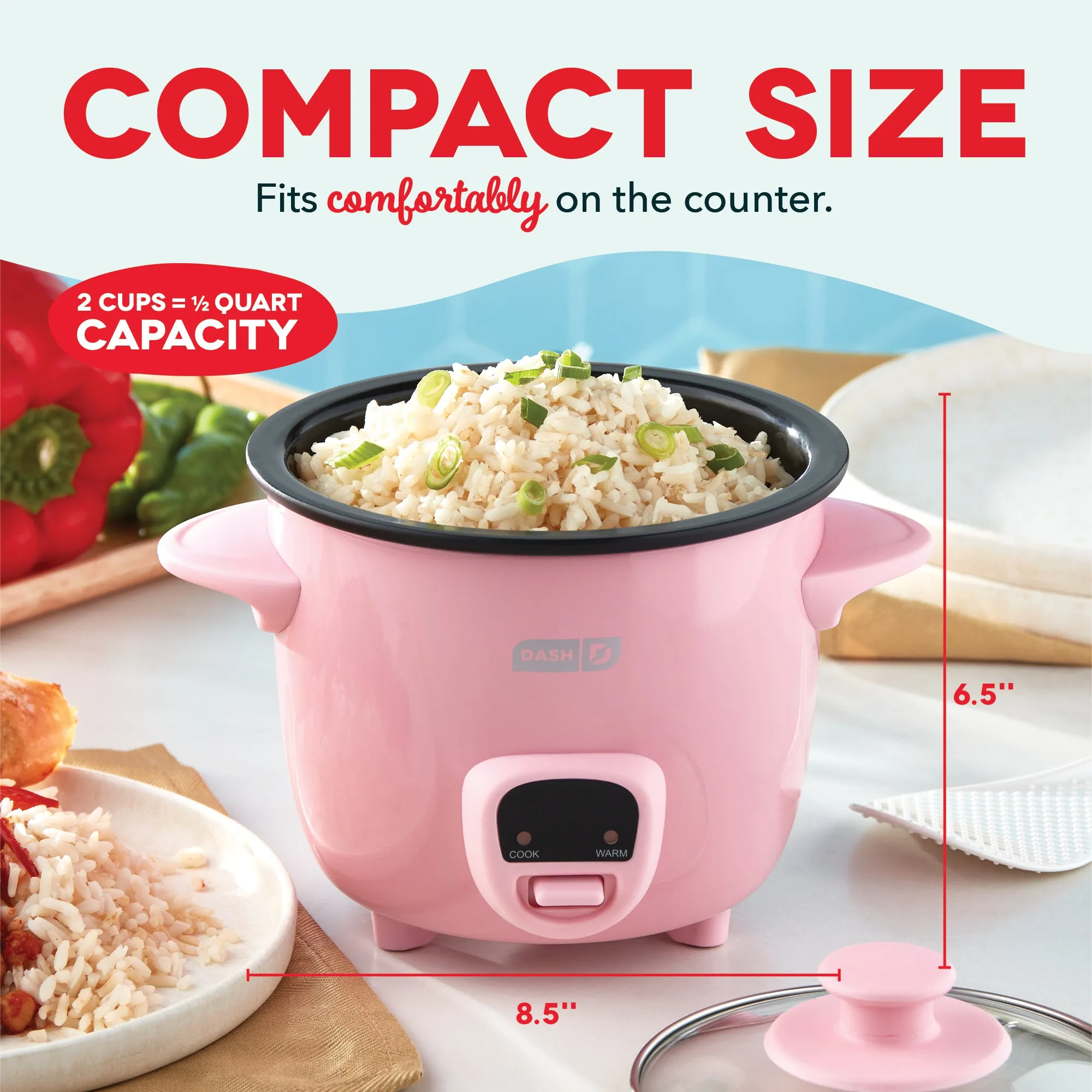 Mini Rice Cooker with Keep Warm