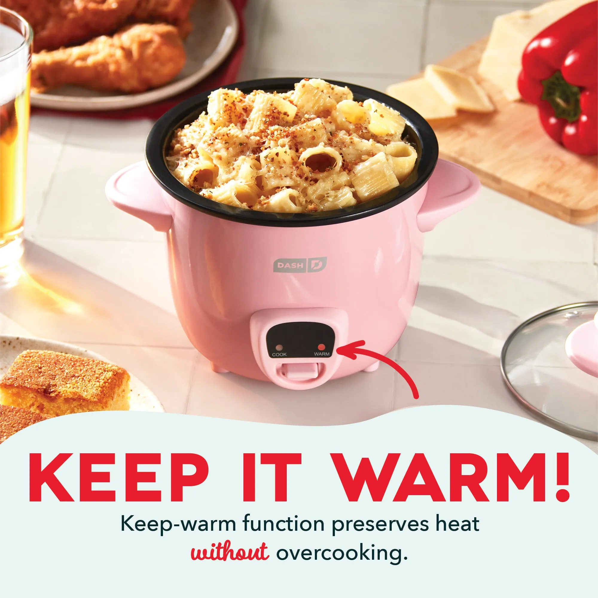 Mini Rice Cooker with Keep Warm