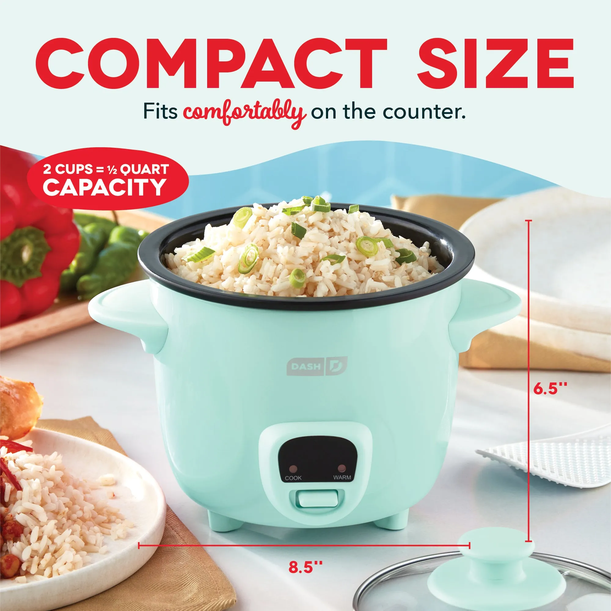 Mini Rice Cooker with Keep Warm