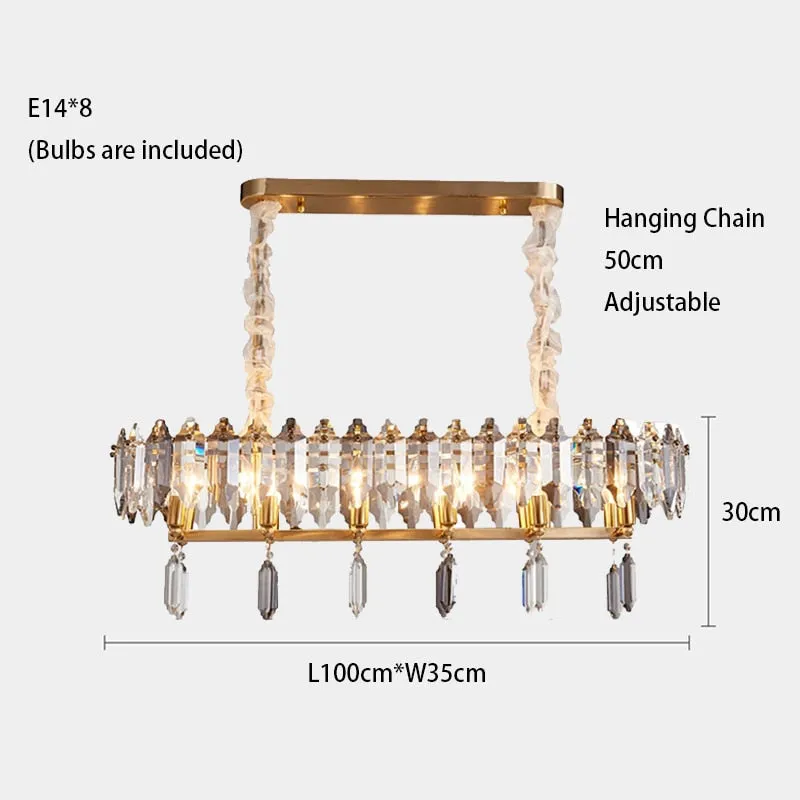 Modern Dimmable LED Chandeliers - Black Gray Crystal Lustres for Bedroom Decor & Ceiling Home Decoration