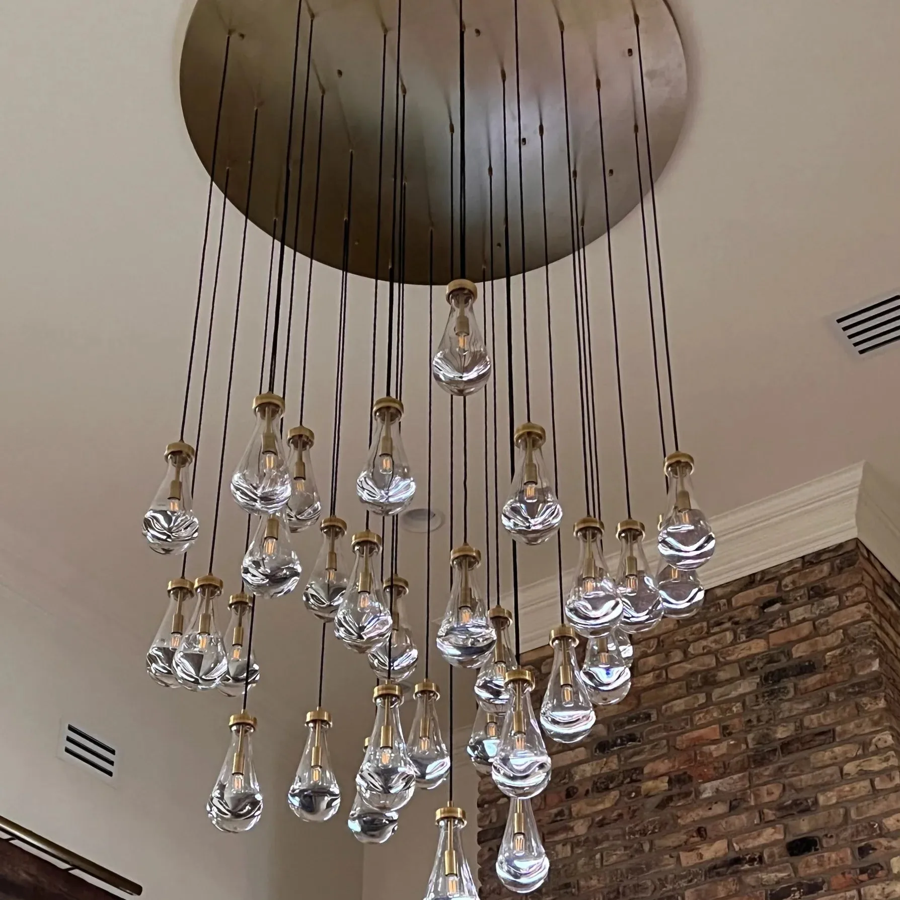 Modern Floating Raindrop Chandelier for Living Room/Staircase/Foyer