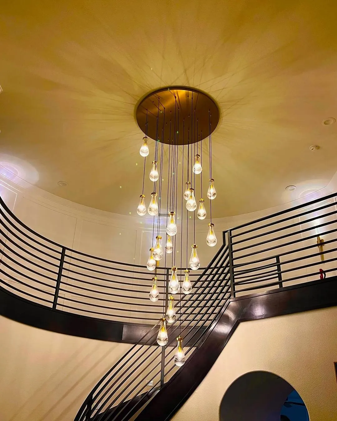 Modern Floating Raindrop Chandelier for Living Room/Staircase/Foyer