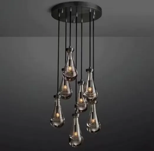 Modern Floating Raindrop Chandelier for Living Room/Staircase/Foyer