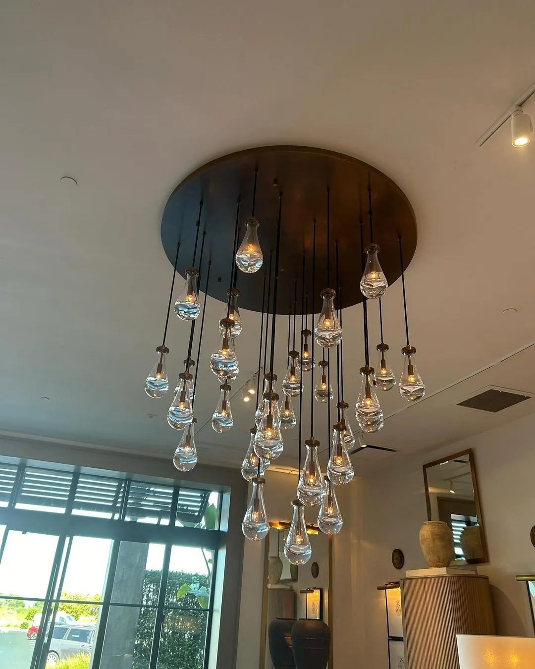 Modern Floating Raindrop Chandelier for Living Room/Staircase/Foyer