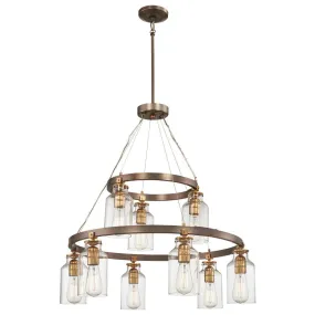 Morrow 29 in. 9 Lights Chandelier Bronze finish