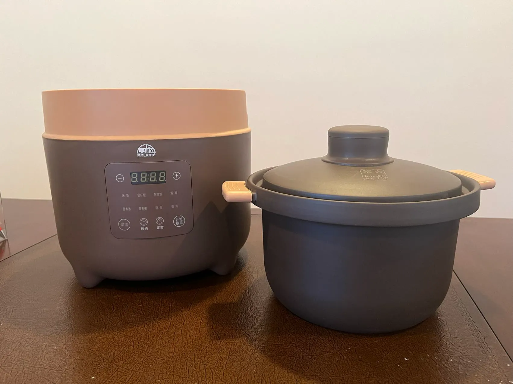 Myland 8-cup/4L natural purple clay rice cooker ERCP080