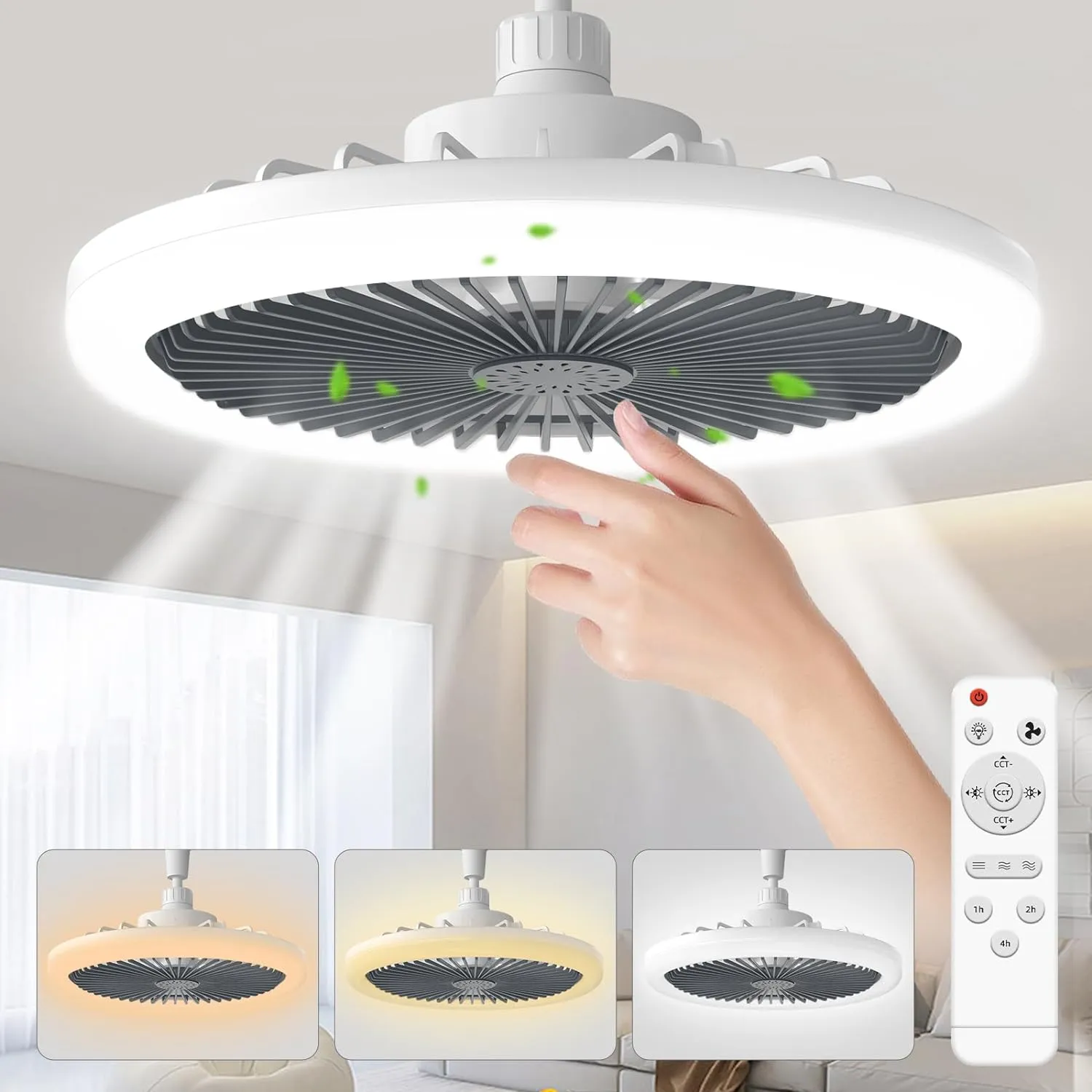 (NET) Socket Ceiling Fan with Light