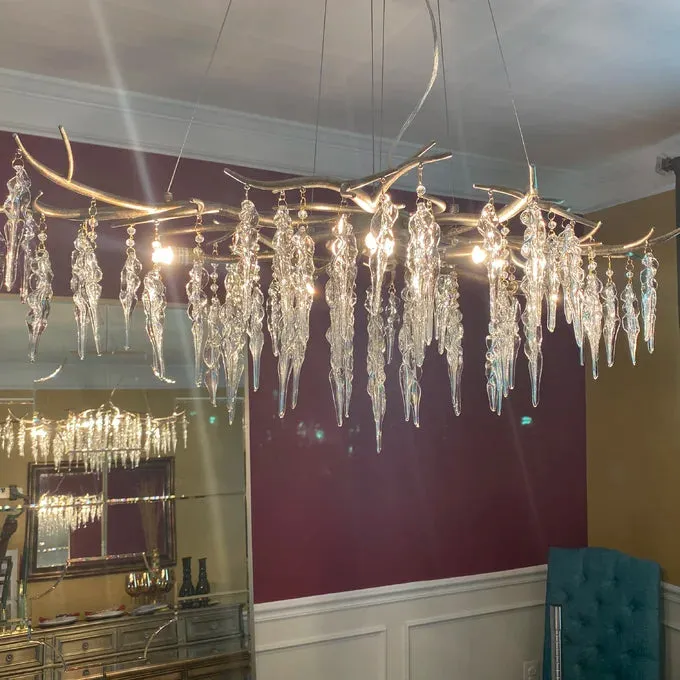 New Light Luxury Crystal Geometric Chandelier for Living Room/Dining Room/Bedroom