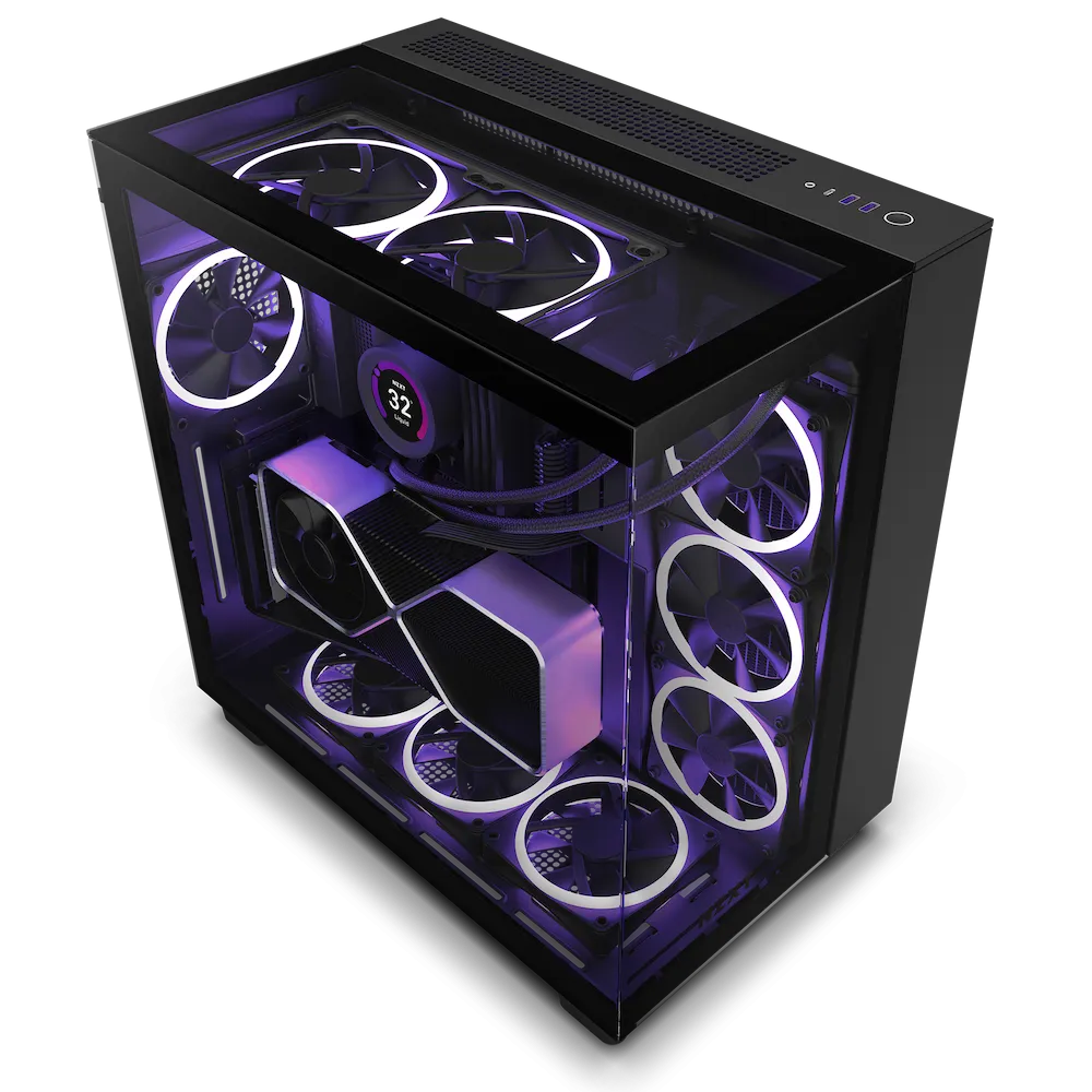 【NZXT 2024 聖誕跨年優惠】NZXT H9 ELITE Matte Black 啞光黑色 ARGB Tempered Glass ATX Case CM-H91EB-01