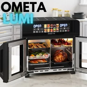 Ometa Lumi 23L Air Fryer Oven with Divider, Black