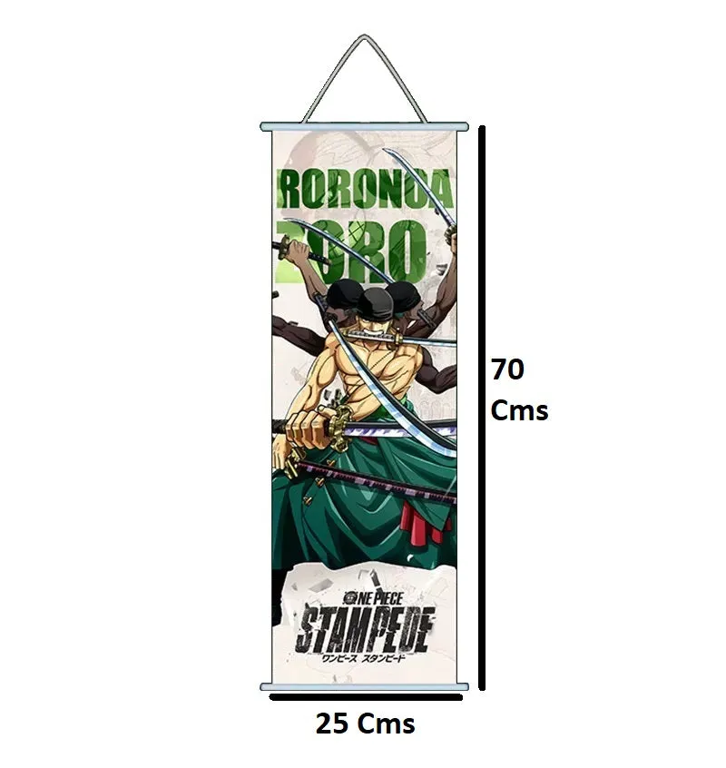 One Piece | Roronoa Zoro Anime Poster Wall Scroll | 70 x 25 Cm |