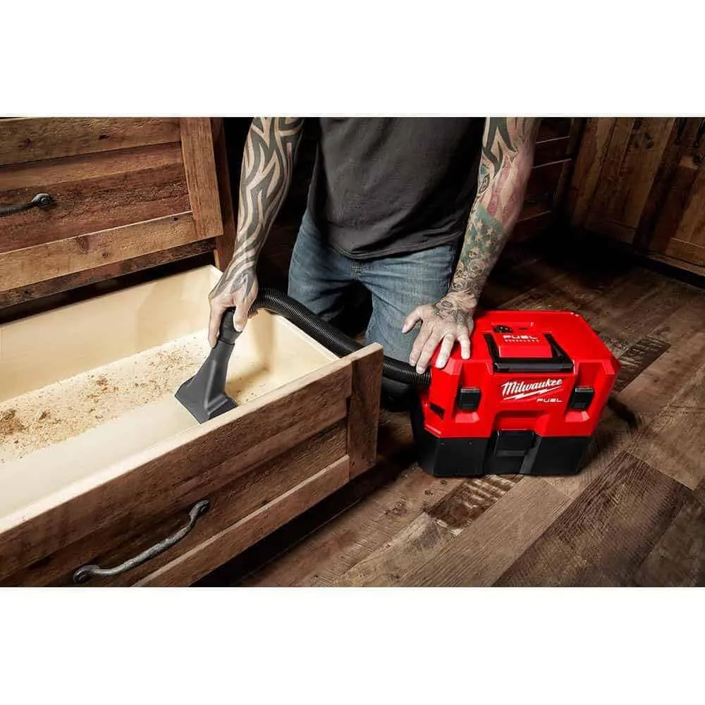 Open Box - Milwaukee M12 FUEL 12-Volt Lithium-Ion Cordless 1.6 Gal. Wet/Dry Vacuum (Tool-Only), Reds / Pinks