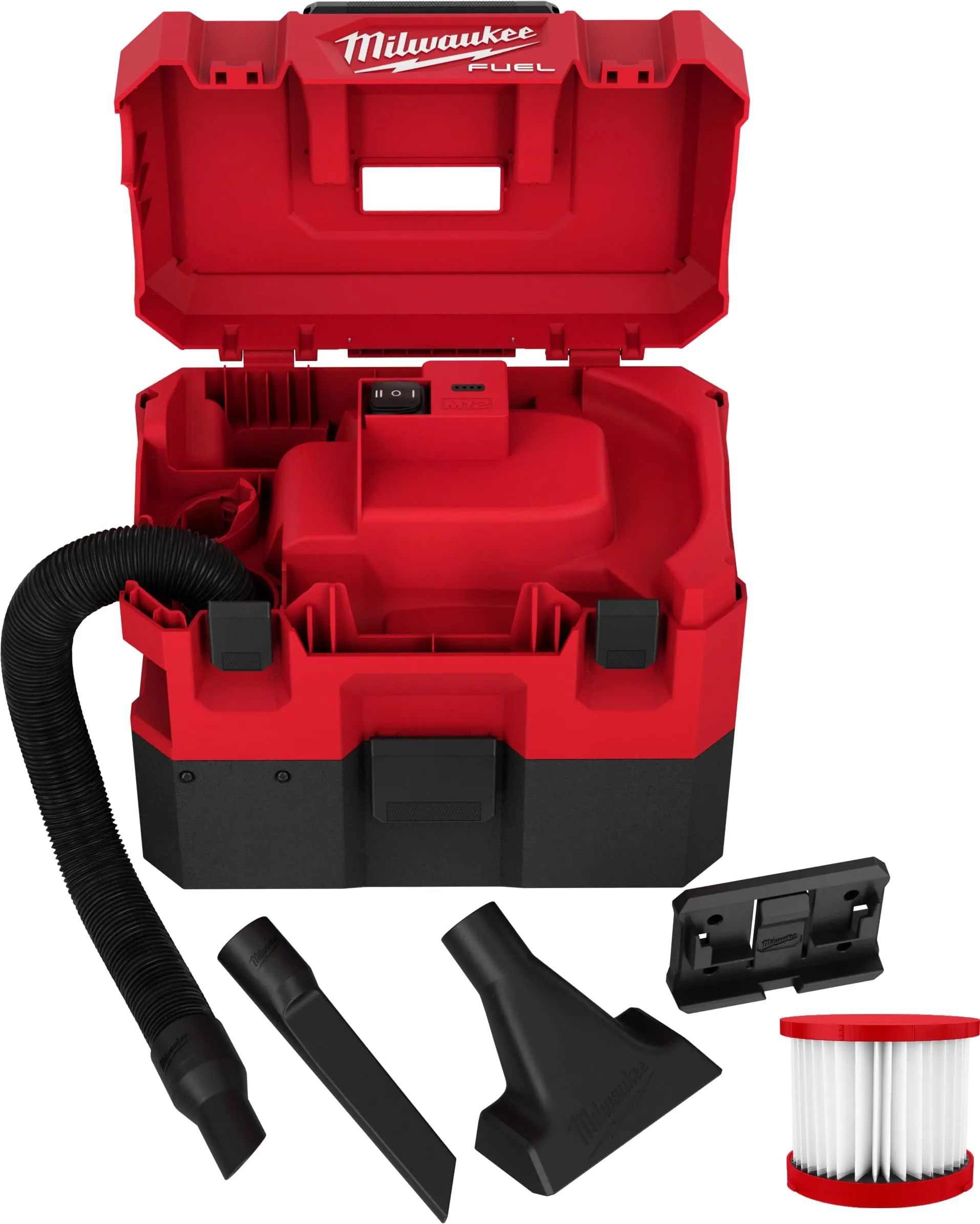 Open Box - Milwaukee M12 FUEL 12-Volt Lithium-Ion Cordless 1.6 Gal. Wet/Dry Vacuum (Tool-Only), Reds / Pinks