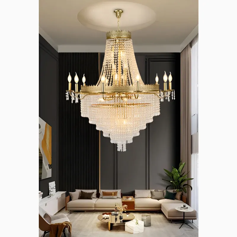 Opio | Classical Large Crystal Candle Ceiling Chandelier