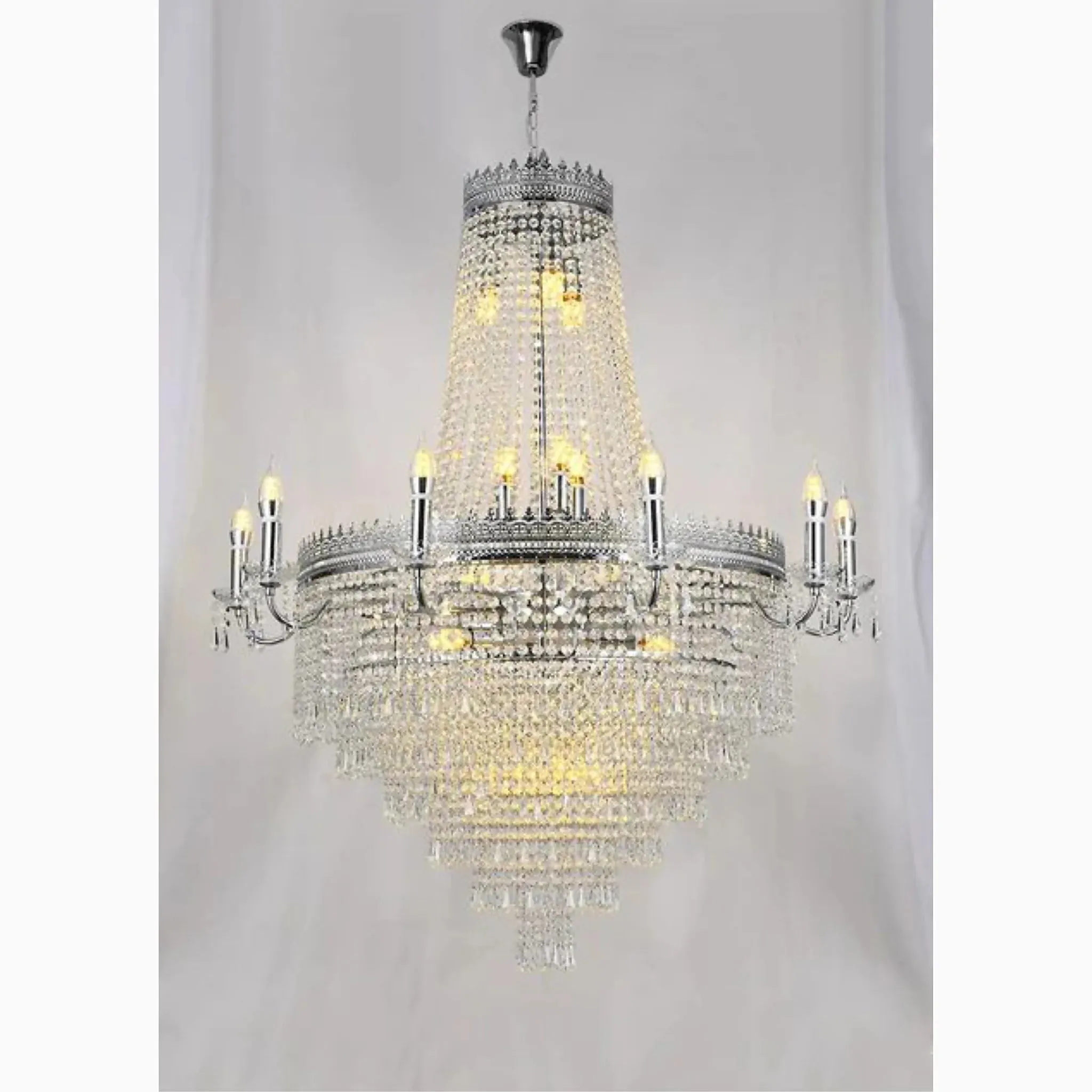 Opio | Classical Large Crystal Candle Ceiling Chandelier