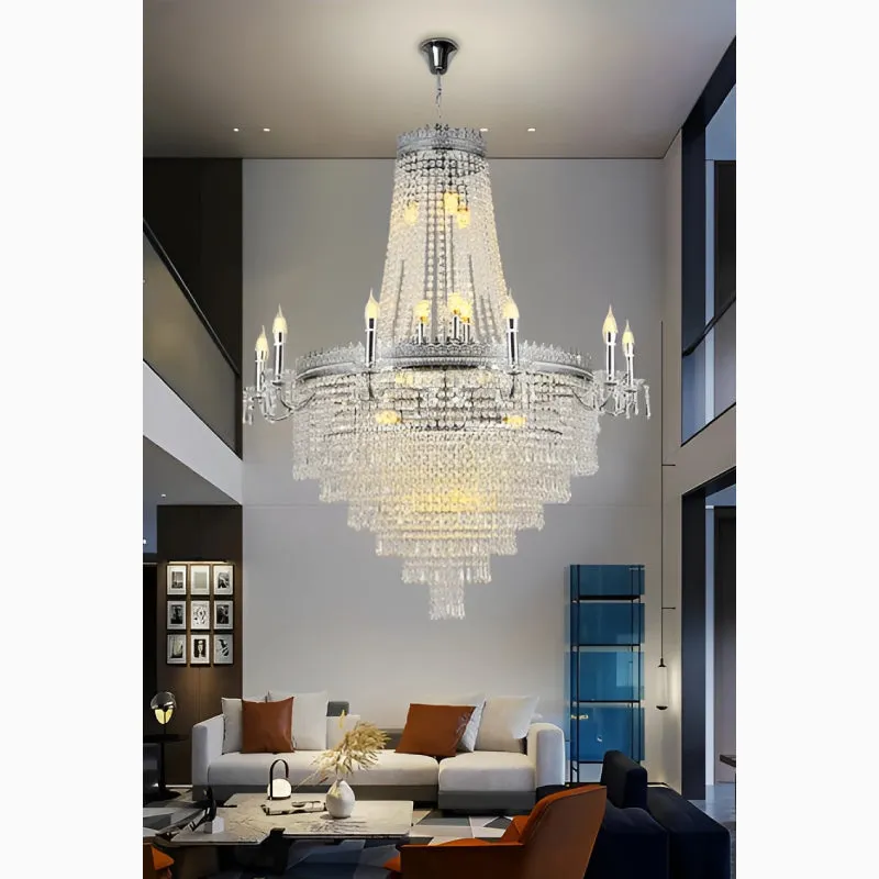 Opio | Classical Large Crystal Candle Ceiling Chandelier