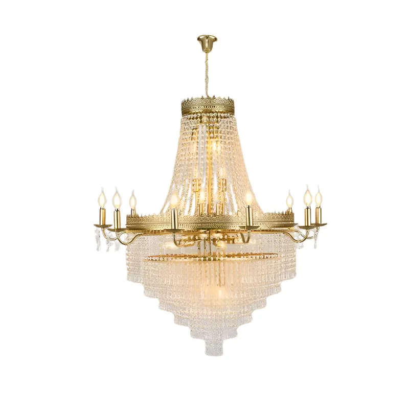 Opio | Classical Large Crystal Candle Ceiling Chandelier