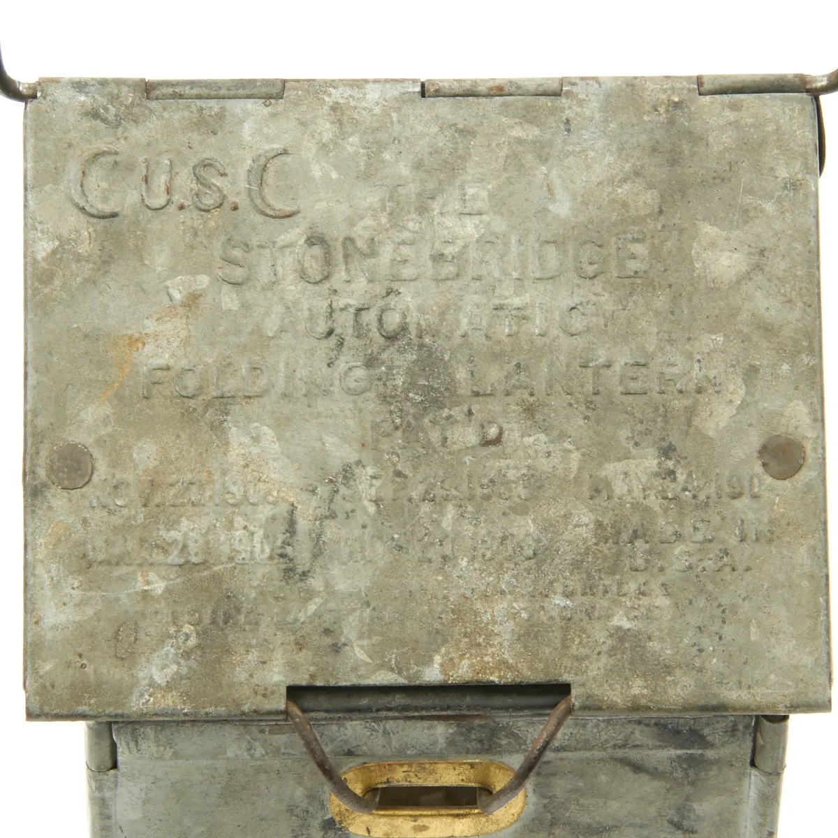 Original U.S WWI Medical Corps Stonebridge Automatic Folding Candle Lantern