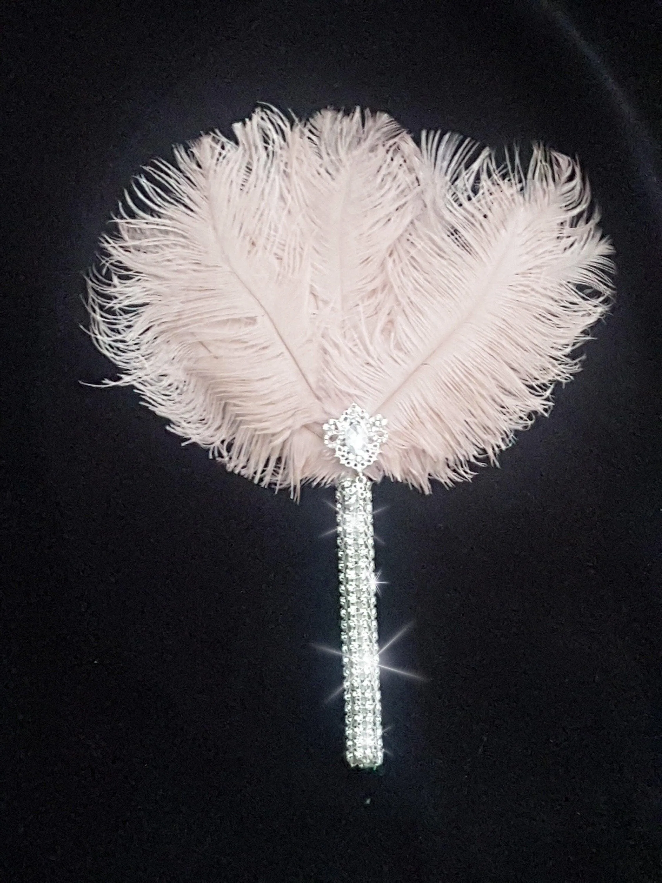 Ostrich Feather MINI Fan bouquet alternative Bouquet Great Gatsby wedding style 1920's -ANY COLOUR Artificial bouquet