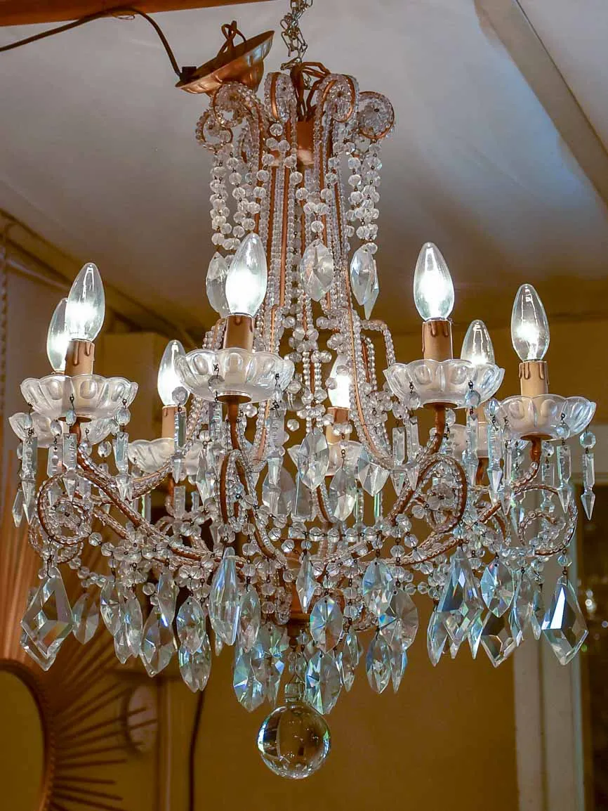 Pair of antique Italian chandeliers