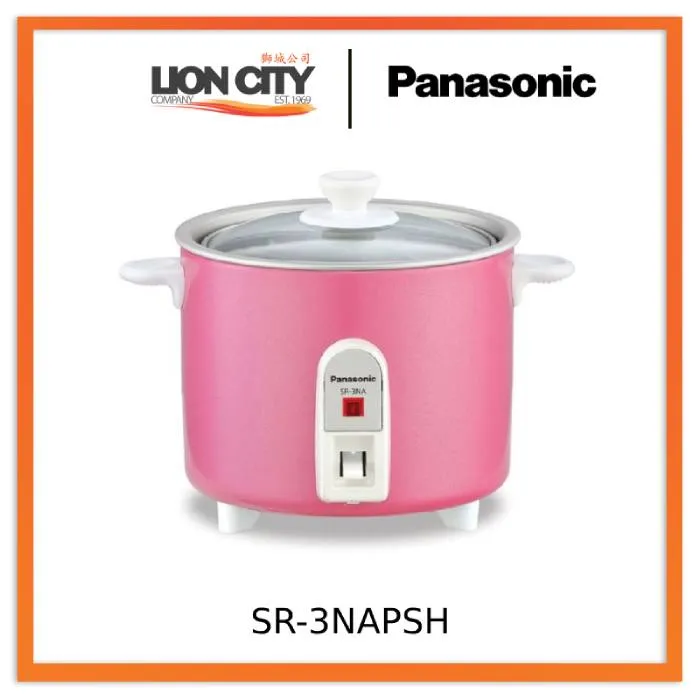 Panasonic SR-3NAPSH Small Rice Cooker (0.27L) - Pink