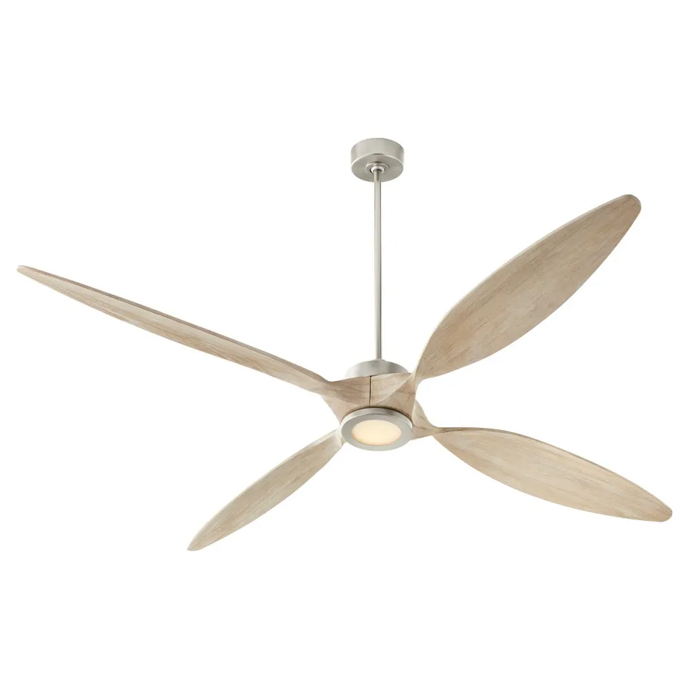 PAPILLON 80" WIFI CEILING FAN- WEATHERED GRAY/ SATIN NICKEL