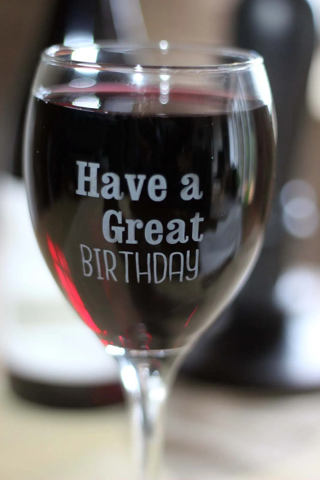 Personalised Engraved Birthday Wine Glass