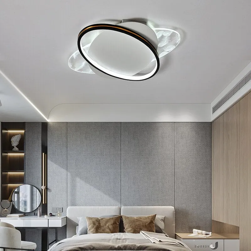 Postmodern Minimalist Creative Bedroom Led Chandeliers Ultra-thin Nordic Luxury Living Room Circular Ceiling Decoration Lamp