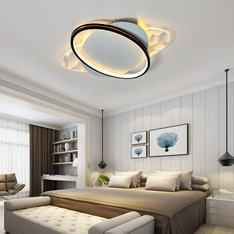 Postmodern Minimalist Creative Bedroom Led Chandeliers Ultra-thin Nordic Luxury Living Room Circular Ceiling Decoration Lamp