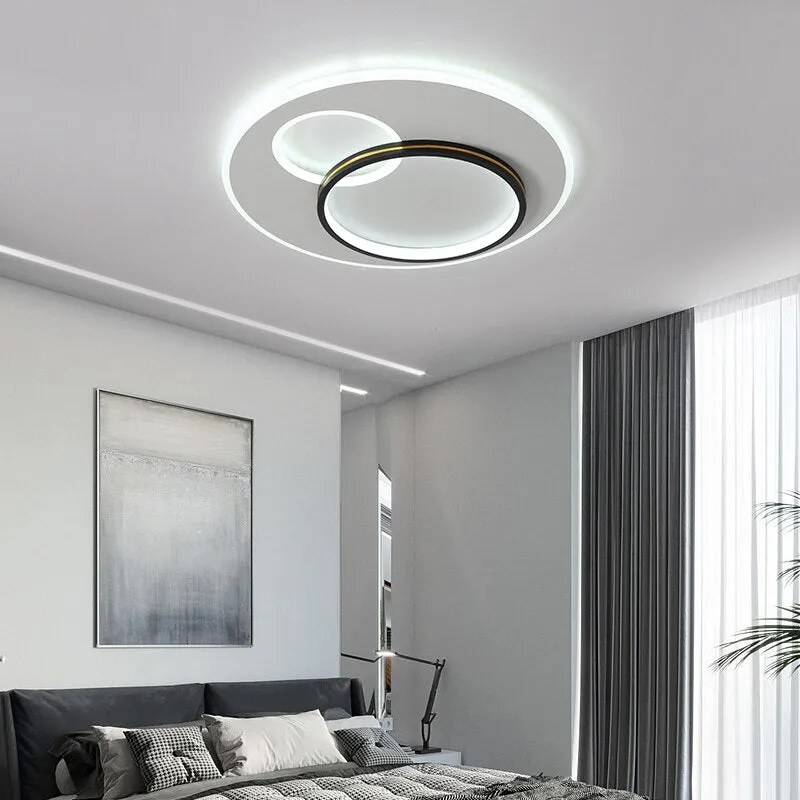 Postmodern Minimalist Creative Bedroom Led Chandeliers Ultra-thin Nordic Luxury Living Room Circular Ceiling Decoration Lamp