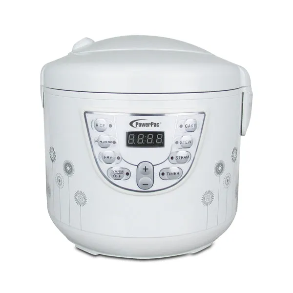 POWERPAC PPRC38 DIGITAL RICE COOKER /MULTI COOKER 1.8L<br>ឆ្នាំងដាំបាយឌីជីថល/ចម្អិនបានច្រើនមុខងារ 1.8 លីត្រ<br>豪华电饭锅, 1.8公升, 蒸汽, 数字式